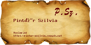 Pintér Szilvia névjegykártya