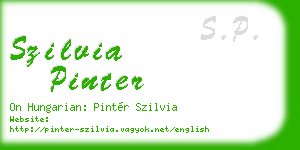 szilvia pinter business card