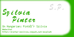 szilvia pinter business card